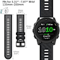 Miniatyrbillede 2 af 5: 22mm silikone erstatningsrem til Garmin Venu 2/Vivoactive 4/Forerunner 745 - Armbåndsopgradering Vivoactive 4 sort