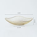 Miniatyrbillede 2 af 5: Gold Wave Wire Frugtkurv - Stilful Køkkenbord Frugt Skål til Frugt og Grøntsager