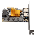 Pikkukuva 2 / 8: PCI E - USB 3.0 -laajennuskortti, 5 Gbps:n siirto, 19-pinninen riippumaton suojaus, hyvä lämmönpoisto, USB-laajennuskortti