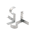 Miniatyrbild 2 av 5: Silver Roman Pole Bracket Set - 4 delar