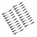 Miniatyrbillede 7 af 8: 20 stk Black Snap Electrode Wire Elektrode Bly ledninger til TENS Machine Digital Treatment Machine 2 Tommer