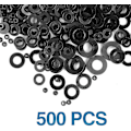 Miniatyrbilde 4 av 4: Svarte Plastskiver, Mekanisk Skive, Skivesortiment M2 M2.5 M3 M4 M5 M6