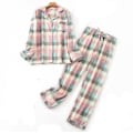 Miniatyrbilde 2 av 5: Koselig Flanell Pyjamassett - Dame Nattøy for Høst/Vinter M rosa