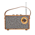 Pikkukuva 2 / 5: Retro FM Radio Kannettava Puinen Bluetooth Radio Bassokaiutin Handsfree MP3-soitin Tuki USB/TF Autolle