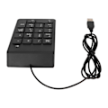 Miniatyrbillede 5 af 8: Kablet numerisk tastatur sort USB-tilslutning 18 taster stille plug and play udjævning numerisk tastatur til bankkontorspil