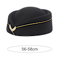Miniatyrbilde 5 av 5: Elegant brodert flyvertinne ullbarett kaffe