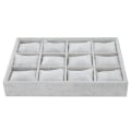 Miniatyrbilde 1 av 8: 12 Grids Watch Oppbevaringsboks Armbånd Veske Organizer Smykker Display Container med pute