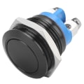 Pikkukuva 3 / 8: Metallipainonappi Ruostumaton teräs 16 mm litteä pyöreä pää vedenpitävä itseasettuva virta 220 V (musta)