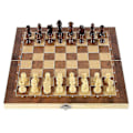 Miniatyrbilde 2 av 5: Sjakksett i tre, 3 i 1, Bærbart sjakkbrett i tre, Sammenleggbart