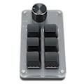 Miniatyrbilde 2 av 8: Minitastatur med 6 taster med knott RGB lyseblå bryter Kablet tilkobling Plug and Play DIY Programmerbar enhånds mekanisk tastatur
