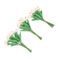 Miniatyrbillede 5 af 8: 30 stk. Kunstige Tulipaner Blomster Innovative Simulation Håndlavede PU Falske Tulipaner til Hjem Bryllup Fest Dekoration Peach Pink