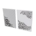 Miniatyrbild 6 av 8: 2 st plastpräglingsmapp Clear Concave Convex Texture DIY Craft Mallar för inbjudningar Kuvert Kort