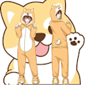 Miniatyrbild 4 av 5: Akita Dog Onesie - Mysiga vintersovkläder för kvinnor och flickor
