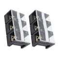 Miniatyrbilde 7 av 8: 2stk Wire Barrier Block Terminal Strip 600V 100A TC Fast Jern Dual Rader Terminal Strip med deksel Svart 3 Posisjoner (1003)