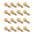 Miniatyrbillede 3 af 8: 50 stk. flad riflet tommelfingerskrue vridet rundt hoved rent kobber Skridsikre industrielle forsyninger (M5 x 16 mm)