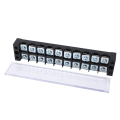 Miniatyrbilde 3 av 8: Dobbeltradsterminaler Blokstrip Høystrøm 600V 45A Messingkontakt Universalskruterminaler Barrierelist 10 Posisjon 4510