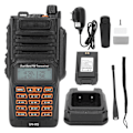 Miniatyrbillede 1 af 8: Dual Band Walkie Talkie 10W UHF VHF Langt Rækkevidde IP67 Vandtæt 2 Vejs Radio til BaoFeng UVXS 100240V EU Stik