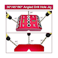 Miniatyrbillede 5 af 5: 30 45 90 Graders Vinkelboreguide Jig, Boreguide Med 4 Bor, 4 Størrelser Borejig kompatibel med Vinklede Og Lige Huller-B5
