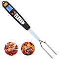 Miniatyrbilde 1 av 5: Hurtig lesing digitalt kjøtttermometer gaffel for grilling og grilling
