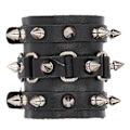 Miniatyrbillede 6 af 8: Justerbar Punk Armbånd Kunstlæder Spikes Armbånd Nittet Unisex Metal Nitte Armbånd