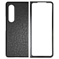 Miniatyrbillede 1 af 8: Business PU læder telefonetui til Galaxy Z Fold 3 ridsefast foldbar skærm telefoncover sort