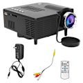 Miniatyrbilde 1 av 8: Mini LED-projektor YG260 Svart Innebygd høyttaler med multifunksjonsgrensesnitt til datamaskin Telefon 110-240VUS
