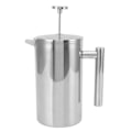Miniatyrbillede 1 af 8: Fransk Press Kaffemaskine 304 Rustfrit Stål Dobbelt Væg Te Kande Håndbrygget Kaffe Press med Filter Skærm 350ml