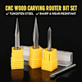 Miniatyrbillede 3 af 5: CNC Router Bits Sæt 1/4, Gravering Træskærer Router Bit 6mm & 4mm, V-Groove, Profil Bit, Wolframstål - 4 STK