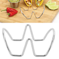 Miniatyrbilde 5 av 8: Taco-holder U-formet taco-stativ i rustfritt stål Taco-skallstativ for baking party-samling 2-rutenett