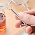 Miniatyrbillede 2 af 5: Rustfrit Stål Te-si  med Ske - 10cm