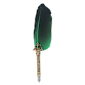 Miniatyrbillede 7 af 8: Fjerpen i zinklegering med høj glathed, elegante farver, europæisk retrostil, fjerpen til skrivning, tegning, grøn