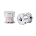 Miniatyrbillede 3 af 8: 2 stk Aluminiumslegering Gear Tandremskive 5 mm Indvendig diameter 20 tænder til 3D-printer
