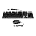 Miniatyrbild 6 av 8: Tangentbord Mus Combo Trådbunden USB 104 Tangenter LED Färgad Bakgrundsbelysning Datortillbehör för Win10Svart