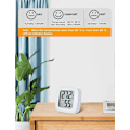 Miniatyrbillede 3 af 5: (Hvid) Mini LCD Indendørs Termometer Hygrometer, Bærbar Høj Præcision Digital Temperatur Fugtighed, Termo Hygrometer Komfortniveauindikator 3 STK