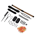 Miniatyrbild 3 av 8: 20PCS Hårflätningsverktyg Bärbar Lätt DIY Hårtillbehör för Frisörer Damer Flickor