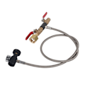 Miniatyrbillede 4 af 5: CO2 cylinderpåfyldningsadapter med slange - guld - 1 stk