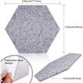 Miniatyrbillede 2 af 5: Hexagon Filtede Opslagstavler - Sæt med 10, Grå, 5,9 x 7 tommer / 15 x 17,7 cm, Hjemmeindretning til Kontor- og Klassevægsvægge (Pins ikke inkluderet)