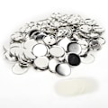 Pikkukuva 3 / 8: 100 kpl tyhjiä pinnipainikkeita 44mm/1,7 tuuman pyöreä turvamerkki embleemi mitalin osat tarvikkeet DIY-käsitöille lahjoille matkamuistoille