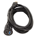 Miniatyrbild 8 av 8: Infälld förlängningskabel Dubbla portar USB3.0 High Definition Multimedia Interface-kabel