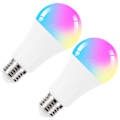 Pikkukuva 2 / 8: 2 kpl E27 LED-lamppua 10 W:n värikäs RGB-lamppu kaukosäätimellä kodin sisustukseen 85-265 V