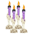 Miniatyrbild 6 av 8: 4 st Halloween Ljusstake Ljus Simulation Flamma Ond Hand Bar Layout Dekoration