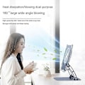 Miniatyrbillede 5 af 5: Universal Legering Tablet Stand Skrivebordsforhøjer Justerbar Skrivebordskøleventilator Foldbar Notebook Holder Til 12.9 Laptop 15.9 ZD B2 UU Grå