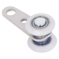 Miniatyrbilde 5 av 8: 10 stk remskive i rustfritt stål og nylon med 2 nylonhjul 19 mm diameter 44 mm lengde for skyvedør