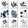 Miniatyrbilde 1 av 5: Sett med 9 Putetrekk 45 x 45 cm Moderne Dekorative Putetrekk for Sofa Stue Soverom Dekor (9 Ulike Stiler)
