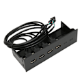Miniatyrbillede 5 af 8: 5,25 tommer USB2.0 hub frontpanel multifunktionel 4 porte 19-pin optisk drev frontpanel til 5,25 tommer pc-computertaske