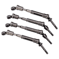 Miniatyrbillede 3 af 8: Forreste og bageste drivaksler i aluminiumlegering holdbare CVD-opgraderingsdele til Traxxas 1/10 RC-bilSort