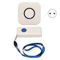 Miniatyrbillede 1 af 8: Trådløs Caregiver Personsøger Langdistance stærkt signal 38 sange 4 Gear Volume Nurse Alert System SOS Call Button 100‑240V EU-stik