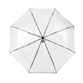Miniatyrbillede 4 af 8: Klar automatisk sammenklappelig paraply 8 ribber 3 folde sort kant transparent auto åben luk paraply til udendørs rejse bryllup