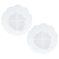 Miniatyrbillede 6 af 8: 2 stk. Epoxyform Resin Støbeform DIY Silikone Underkop Plade Blad Tekstur Skal Spejl Overflade