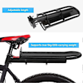 Miniatyrbillede 3 af 5: Cykels Bagagebærer med 9 kg Maksimal Belastningskapacitet, Justerbar Cykel Bagagebærer i Aluminiumlegering med Hurtigudløsning, Universal (Sort)
